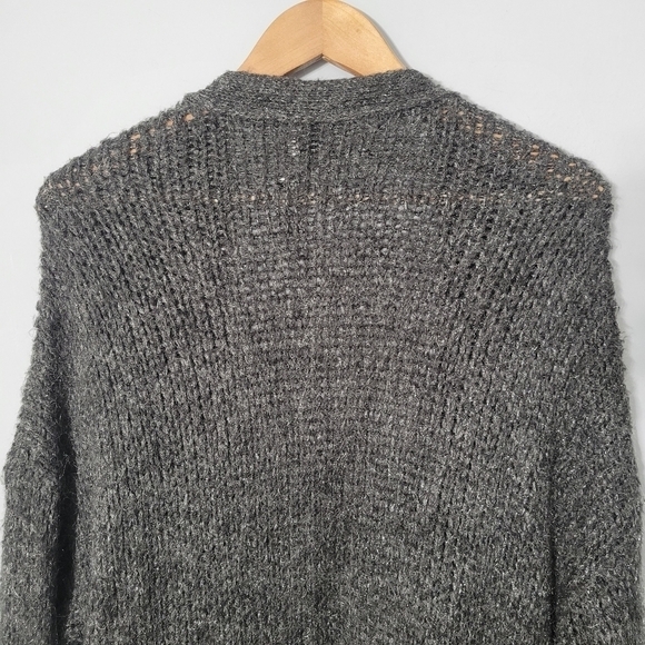 Essentiel Antwerp Charcoal Gray Knit Mohair Blend Cardigan - Picture 11 of 11